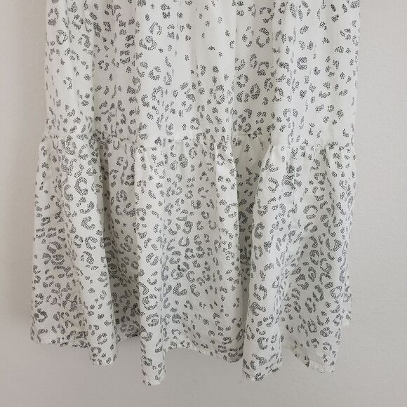 A New Day Babydoll Dress Medium Dotted Leopard Print Tiered Boho Relaxed - Picture 3 of 9